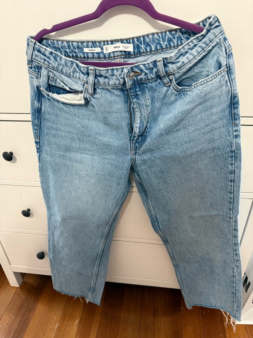 Mango Light Wash Straight Leg
